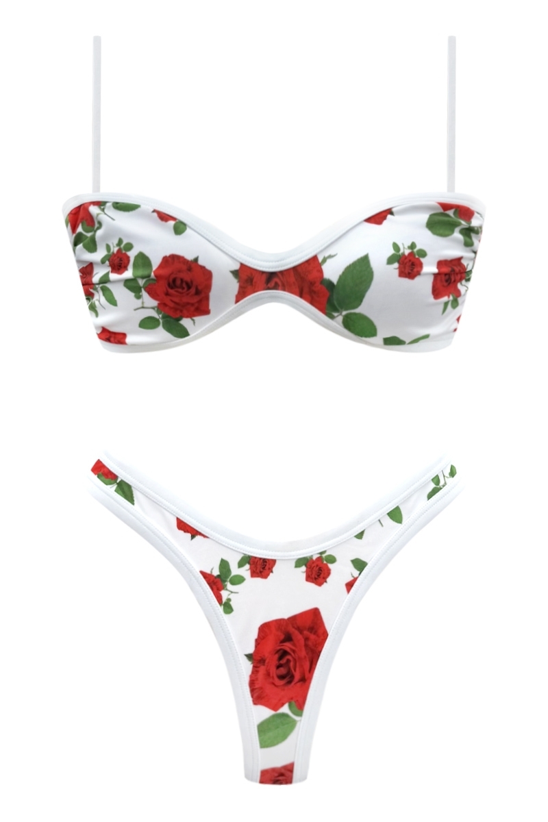 BIKINI ROSA BLANCA - FLAMENCA