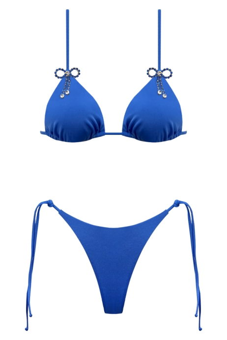 BIKINI BIJOU BOW - BLEU OUTREMER