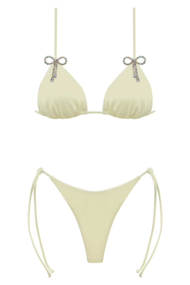 BIKINI BIJOU BOW - BEURRE