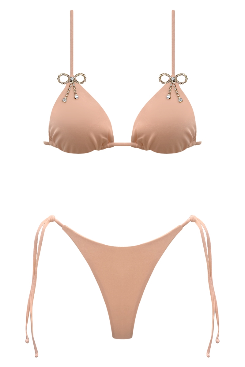 BIKINI BIJOU BOW - SAUMON