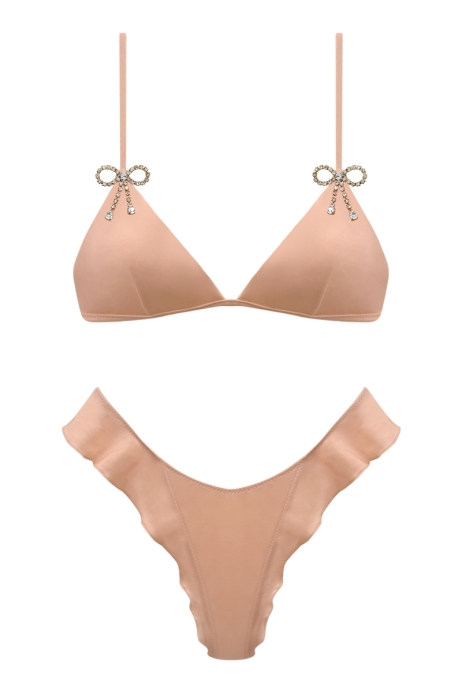 BIKINI SALMONE - PERLA BOW