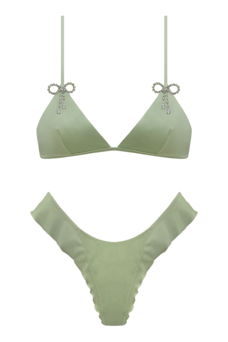 BIKINI VERDE GINKO - PERLA BOW