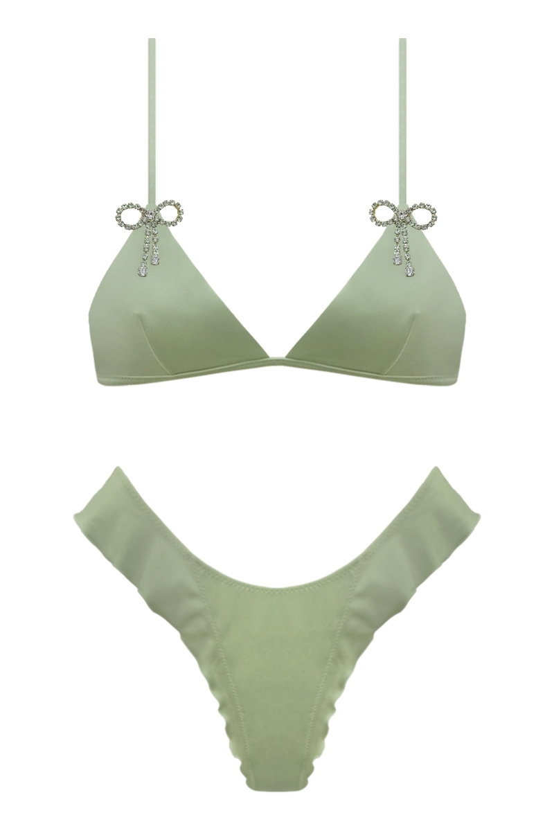 BIKINI VERT GINKO - PERLA BOW