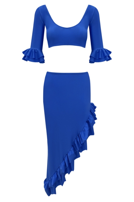 COUVRE-TOUT BLEU OUTREMER - CORD SET SOLANGE