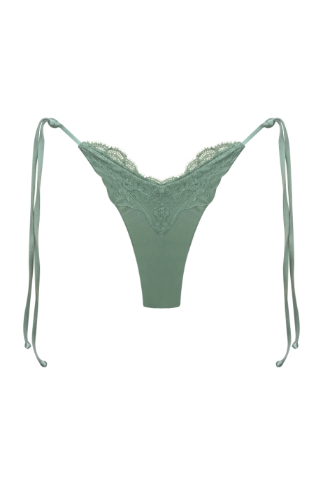 MINT GREEN BIKINI OUTLET - SLIP PIZZO MACRAMÈ