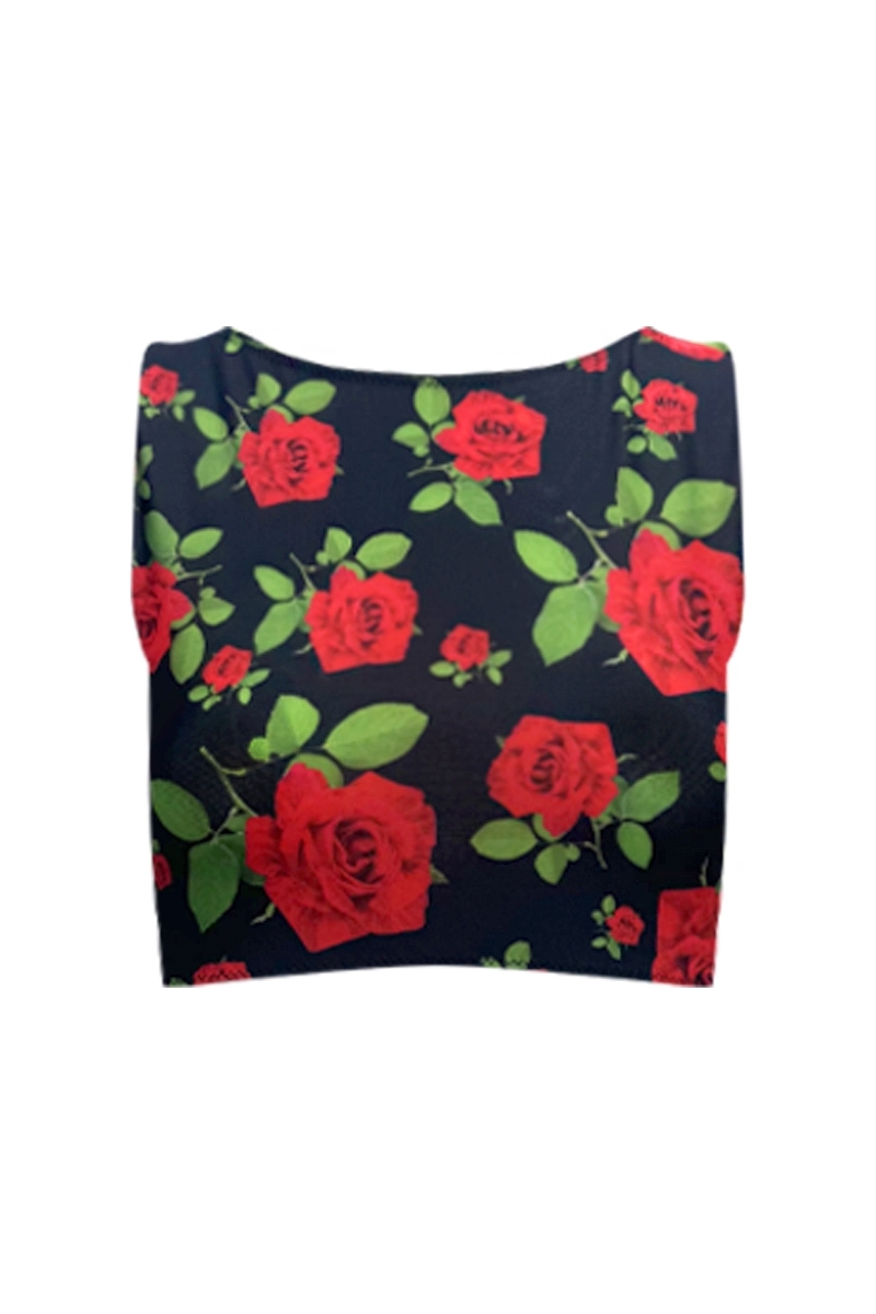 CROP TOP ROSA NEGRA - REINA