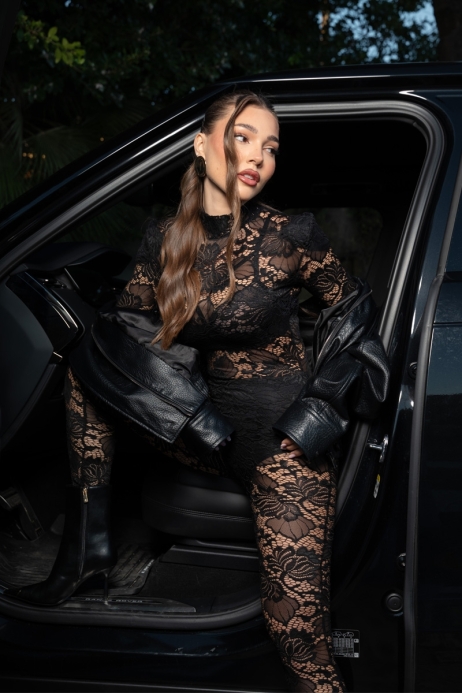 ROSELIN JUMPSUIT - NERO PIZZO MACRAME'