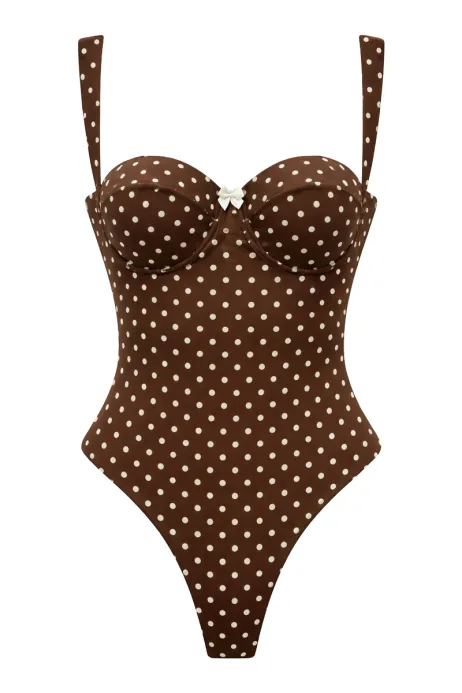 CELISIA ONE-PIECE - DARK BROWN